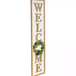 Sale Kirklands Home Welcome Eucalyptus Wreath Porch Board White