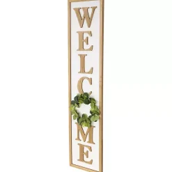 Sale Kirklands Home Welcome Eucalyptus Wreath Porch Board White