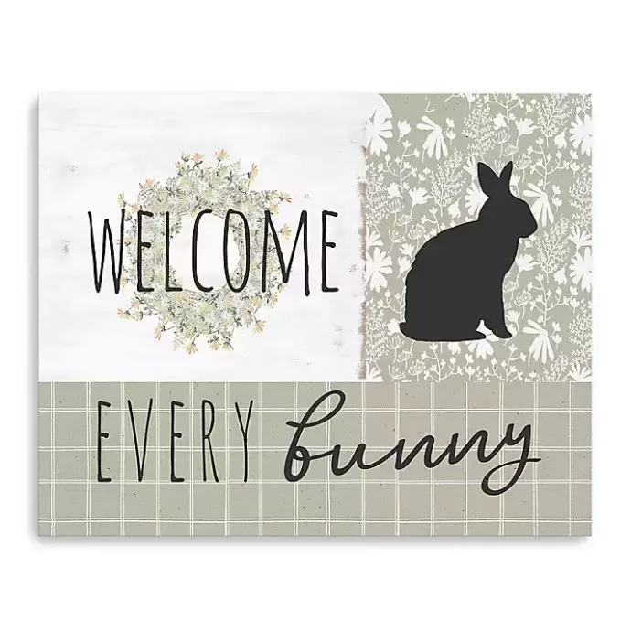 Hot Kirklands Home Welcome Every Bunny Canvas Art Print