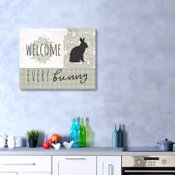 Hot Kirklands Home Welcome Every Bunny Canvas Art Print
