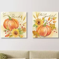 Outlet Kirklands Home Welcome Fall Canvas Art Prints, Set of 2 Orange