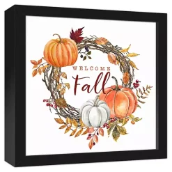 Outlet Kirklands Home Welcome Fall Wreath Framed Canvas Art Print