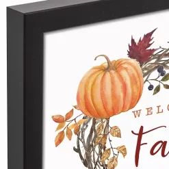 Outlet Kirklands Home Welcome Fall Wreath Framed Canvas Art Print