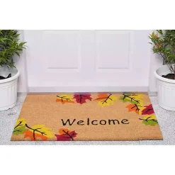Outlet Kirklands Home Welcome Falling Leaves Doormat, 36x24 in.