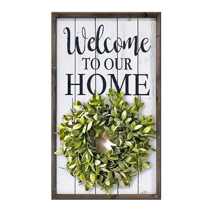 Sale Kirklands Home Welcome Interchangeable Wreath Wall Plaque