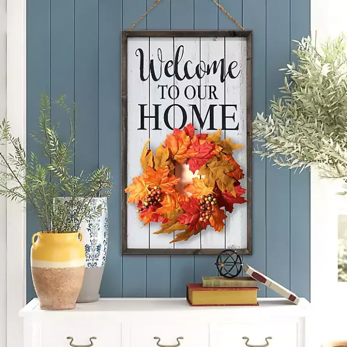 Sale Kirklands Home Welcome Interchangeable Wreath Wall Plaque