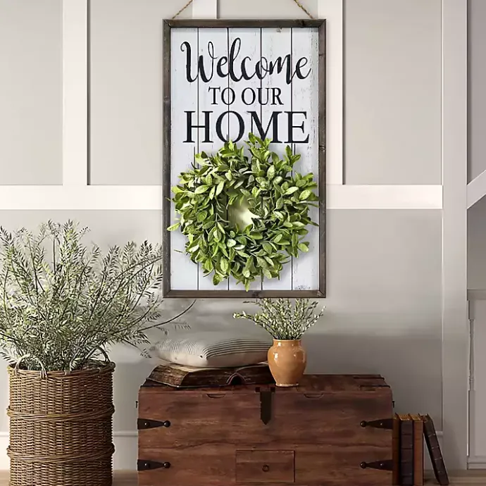 Sale Kirklands Home Welcome Interchangeable Wreath Wall Plaque