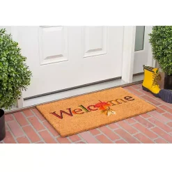 Best Kirklands Home Welcome Leaves Fall Coir Doormat