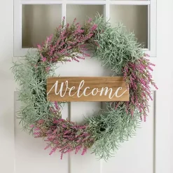 Clearance Kirklands Home Welcome Pink Lavender Wreath