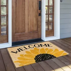 Outlet Kirklands Home Welcome Sunflower Doormat