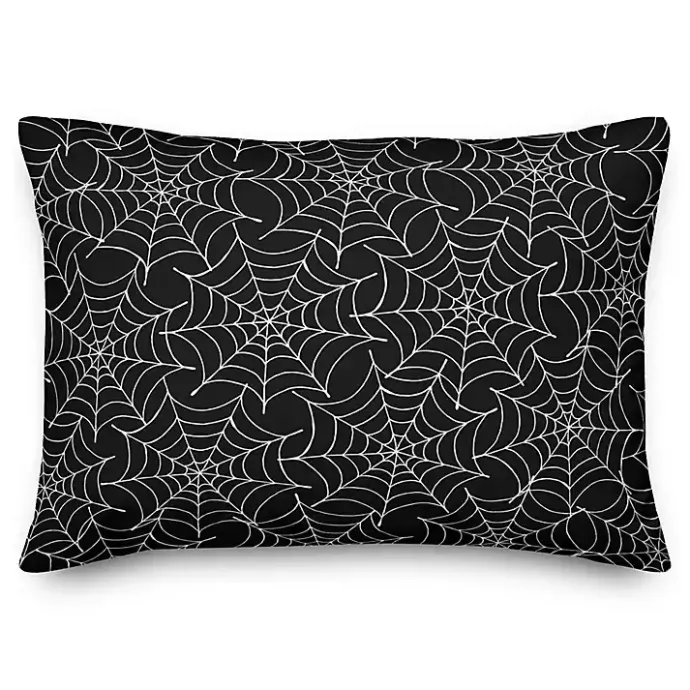 New Kirklands Home Welcome to Our Haunted House Accent Pillow Black