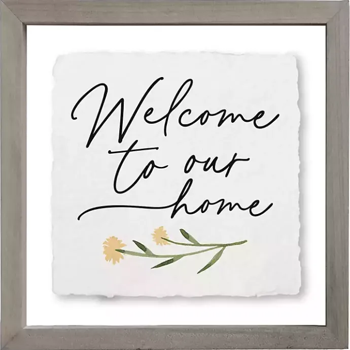 New Kirklands Home Welcome to Our Home Framed Wall Plaque