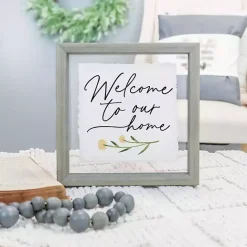 New Kirklands Home Welcome to Our Home Framed Wall Plaque