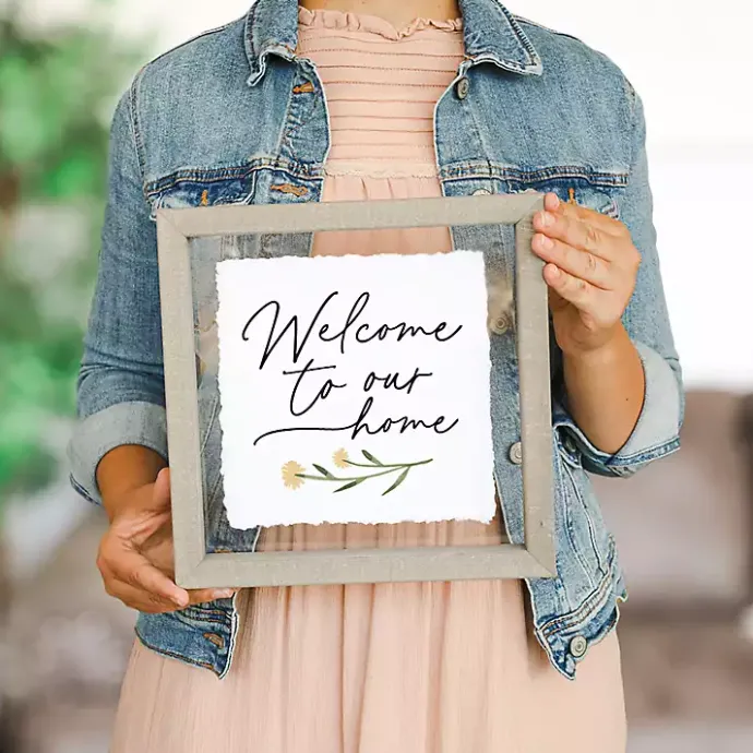 New Kirklands Home Welcome to Our Home Framed Wall Plaque