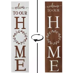 Best Kirklands Home Welcome to Our Home Wreath Two-Sided Porch Board