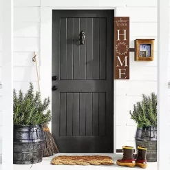 Best Kirklands Home Welcome to Our Home Wreath Two-Sided Porch Board