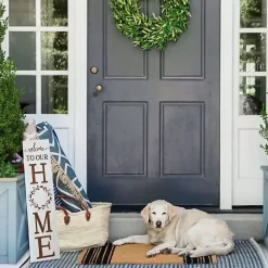 Best Kirklands Home Welcome to Our Home Wreath Two-Sided Porch Board
