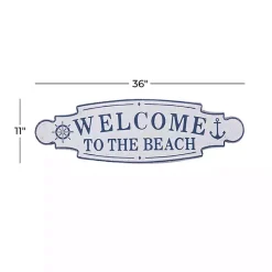 New Kirklands Home Welcome To The Beach Metal Wall Plaque