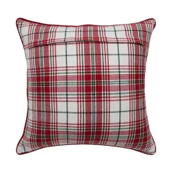 Kirklands Home Welcome to the North Pole Plaid Pillow