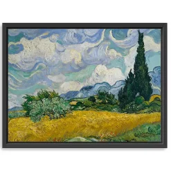 Best Kirklands Home Wheat Field with Cypresses Canvas Print, 26x20 in.