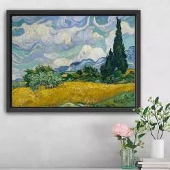 Best Kirklands Home Wheat Field with Cypresses Canvas Print, 26x20 in.