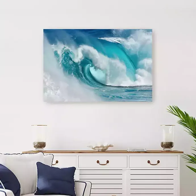 Hot Kirklands Home When the Ocean Turns into Canvas Art Print Blue