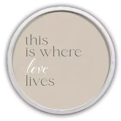 Online Kirklands Home Where Love Lives Round Framed Plaque White