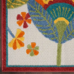 Best Kirklands Home Whimsical Flowers Outdoor Area Rug, 6x9 Multi