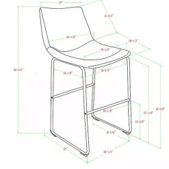 Kirklands Home Whiskey Faux Leather Bar Stools, Set of 2 Brown