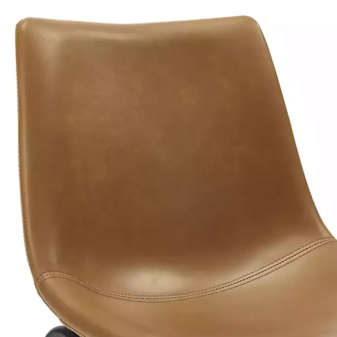 Clearance Kirklands Home Whiskey Faux Leather Counter Stools, Set of 2 Brown