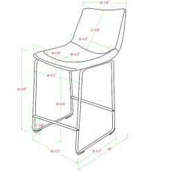 Clearance Kirklands Home Whiskey Faux Leather Counter Stools, Set of 2 Brown