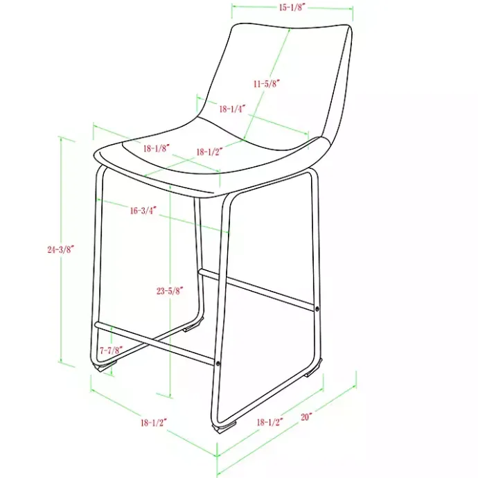 Clearance Kirklands Home Whiskey Faux Leather Counter Stools, Set of 2 Brown