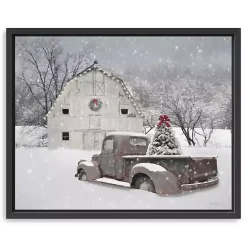 Sale Kirklands Home Whisper of Christmas Framed Canvas Art Print White