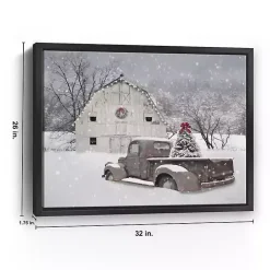 Sale Kirklands Home Whisper of Christmas Framed Canvas Art Print White