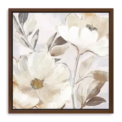 Sale Kirklands Home Whisper White Florals Framed Canvas Art Print