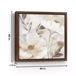 Sale Kirklands Home Whisper White Florals Framed Canvas Art Print
