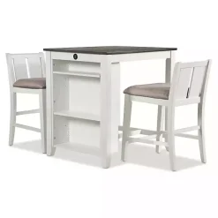 Hot Kirklands Home & Gray Wood Kayla Counter Height 3-pc. Set White