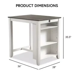 Hot Kirklands Home & Gray Wood Kayla Counter Height 3-pc. Set White