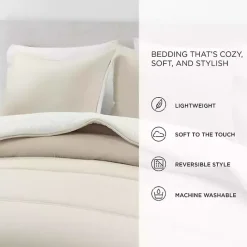 Best Kirklands Home White & Tan Reversible 3-pc. King Comforter Set