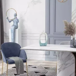 Discount Kirklands Home White & Turquoise Ceramic Cut-Out Vase, 14 in.