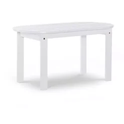 Online Kirklands Home Acacia Wood Oval Adirondack Coffee Table White
