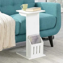 Best Kirklands Home Accent Table with Magazine Holder White