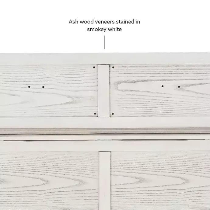 Best Kirklands Home White and Beige Carlton Storage Bench