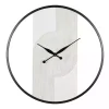 Best Kirklands Home White and Black Carved Open Wall Clock