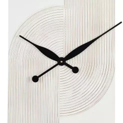 Best Kirklands Home White and Black Carved Open Wall Clock
