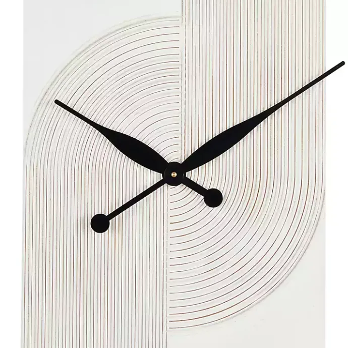Best Kirklands Home White and Black Carved Open Wall Clock