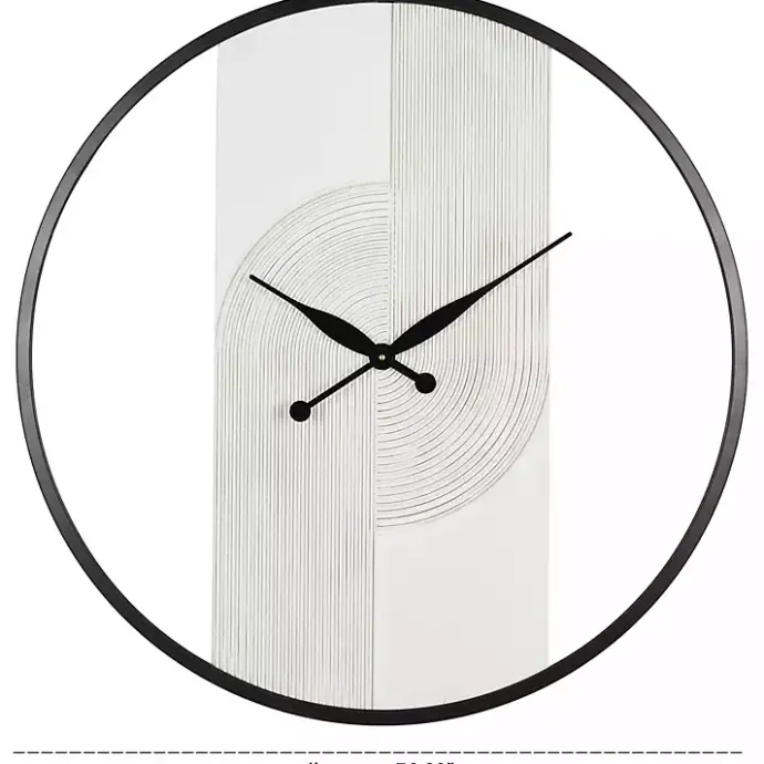 Best Kirklands Home White and Black Carved Open Wall Clock