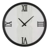 Hot Kirklands Home White and Black Modern Wall Clock