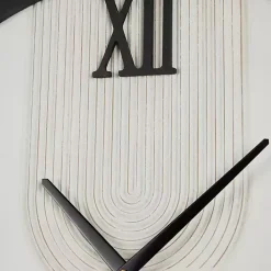 Hot Kirklands Home White and Black Modern Wall Clock
