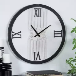Hot Kirklands Home White and Black Modern Wall Clock